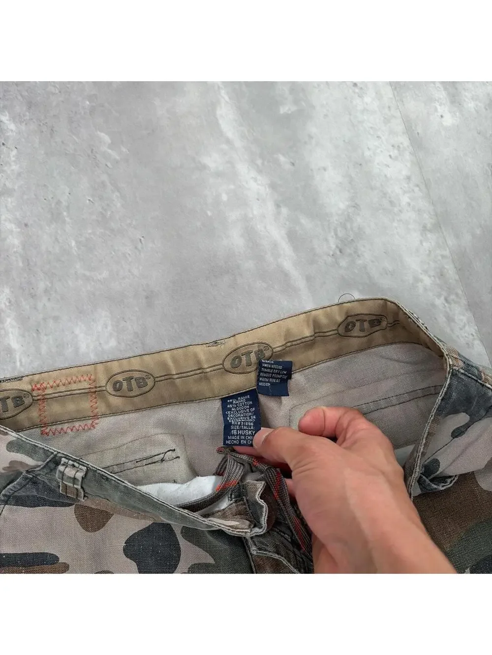 Y2K Camo OTB Grunge Gothic Baggy Cargo Skater Shorts